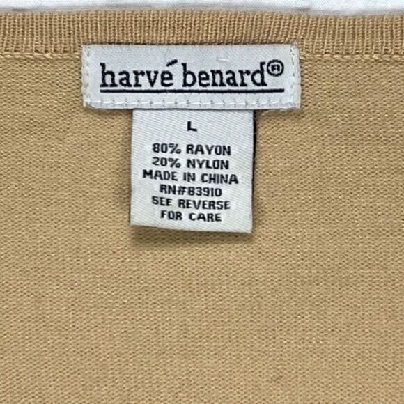 Harve Benard Sweater Womens Large Beaded Pearls Embellished Cardigan Granny Core - Picture 14 of 14